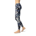 Womens Music Blue Leggings - Image 5