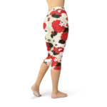 Womens Japanese Cherry Blossom Capri Leggings - Image 4