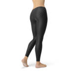 Womens Black Carbon Fiber Leggings - Image 4
