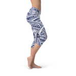 Polynesian Maori Tattoo Capri Leggings - Image 2