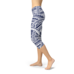 Polynesian Maori Tattoo Capri Leggings - Image 5