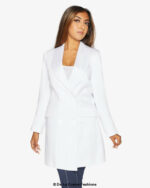 De La Creme Womens Double Breasted Longline Blazer - Image 6