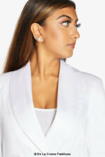 De La Creme Womens Double Breasted Longline Blazer - Image 8