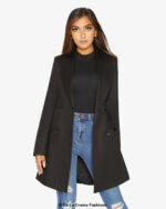 De La Creme Womens Double Breasted Longline Blazer - Image 3