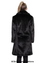 De La Creme - Womens Faux Fur Large Lapel Mid Length Coat - Image 4