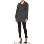 De La Creme - Womens Military Style Wool Belted Coat - Image 9