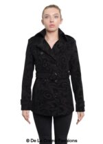De La Creme - Womens Tribal Print Double Breasted Short Coat - Image 2