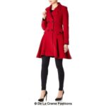 Wool Blend Fit And Flare Double Breasted Skater Coat (1102) - Image 14