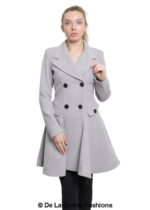 Wool Blend Fit And Flare Double Breasted Skater Coat (1102) - Image 18