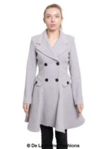 Wool Blend Fit And Flare Double Breasted Skater Coat (1102) - Image 19