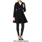 Wool Blend Fit And Flare Double Breasted Skater Coat (1102) - Image 2