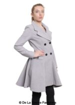 Wool Blend Fit And Flare Double Breasted Skater Coat (1102) - Image 21