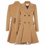 Wool Blend Fit And Flare Double Breasted Skater Coat (1102) - Image 9