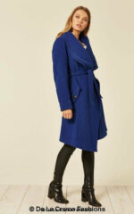 Wool Blend Large Lapel Duster Coat - Image 9