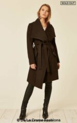 Wool Blend Large Lapel Duster Coat - Image 10