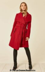 Wool Blend Large Lapel Duster Coat - Image 14