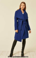 Wool Blend Large Lapel Duster Coat - Image 8