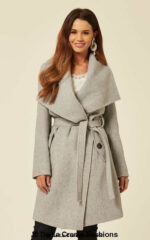 Wool Blend Large Lapel Duster Coat - Image 16