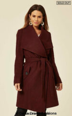 Wool Blend Large Lapel Duster Coat - Image 18
