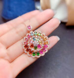 LuxeJewels™ – CandyBloom Tourmaline Pendant Necklace - Image 4