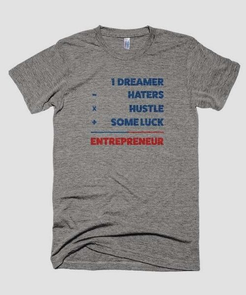 DREAMER HATER HUSTLE Printed T-shirt