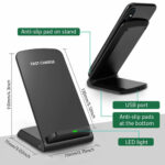 Fast Charging Vertical Wireless Charger Phone Desktop Stand - Image 7