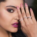 White Moissanite 3-Stone Ring Sterling Silver - Image 2