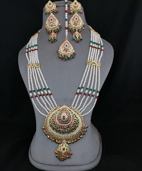 Long Chain Beads Necklace Set For Girls & Women MULTICOLOR