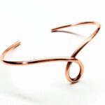 Handmade Sculpted Copper Teardrop Bangle