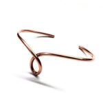 Handmade Sculpted Copper Teardrop Bangle - Image 6