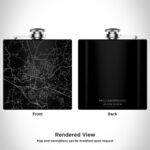 Hillsborough - North Carolina Map Hip Flask in Matte Black - Image 2