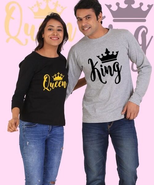 King and Queen Couple Full Sleeves