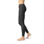 Womens Black Carbon Fiber Leggings - Image 5