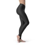 Womens Black Carbon Fiber Leggings - Image 2