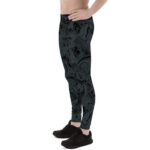 Mens Leggings - Black Leggings with Auto Parts - Image 4