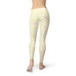 Womens White Leggings w/ Geometric Cubes - Image 4