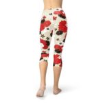 Womens Japanese Cherry Blossom Capri Leggings - Image 3
