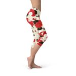 Womens Japanese Cherry Blossom Capri Leggings - Image 2