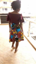 African Vintage kitenge wrap mini skirt - Image 5