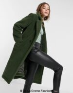 Jackie Double Breasted Borg Teddy Midi Coat - Image 26