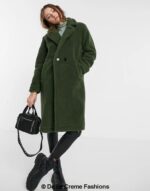 Jackie Double Breasted Borg Teddy Midi Coat - Image 29
