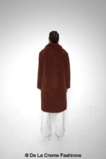 Jackie Double Breasted Borg Teddy Midi Coat - Image 32