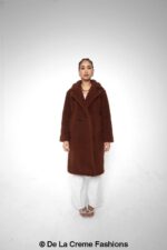 Jackie Double Breasted Borg Teddy Midi Coat - Image 33