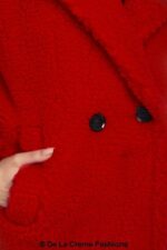 Jackie Double Breasted Borg Teddy Midi Coat - Image 42