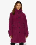 Julie High Neck Borg Teddy Coat - Image 10