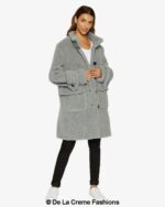 Julie High Neck Borg Teddy Coat - Image 21