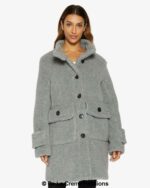 Julie High Neck Borg Teddy Coat - Image 22