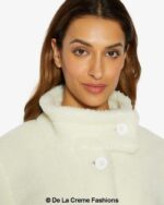 Julie High Neck Borg Teddy Coat - Image 8