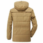 Mens Hooded Winter Parka Coat with Inner Fleece - Image 4