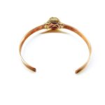 LOVE Stamped Gold Wire Wrapped Purple Druzy Copper Cuff - Image 4